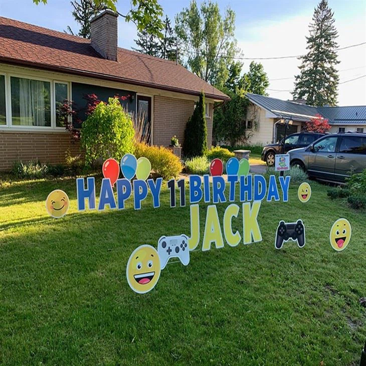 Colorful Birthday Party Yard Signs